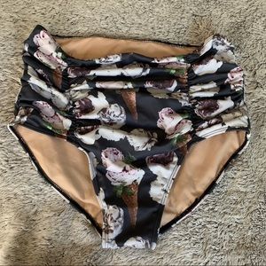 Kortni Jeane maternity swim bottoms floral cone